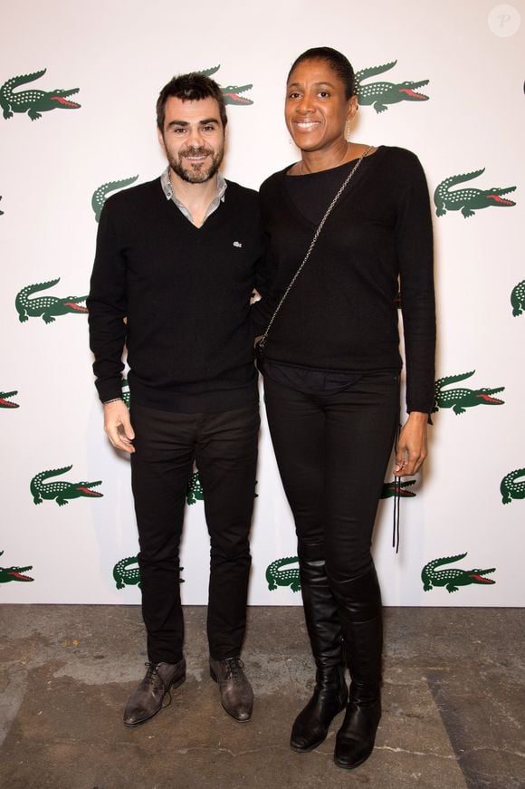 Sebastien Foucras et Marie-Jose Perec - Soiree "Beautiful Party by Lacoste" a Paris. Le 17 janvier 2014