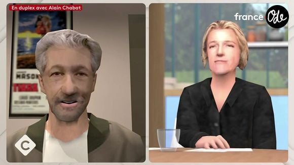 Malade, l'acteur a finalement participé à l'émission en visioconférence, tandis que l'ensemble du plateau apparaissait avec un étrange filtre en mauvaise 3D inspiré de l'univers du film.

Capture d'écran de l'émission C à Vous, le 9 juin 2026.

© France 5