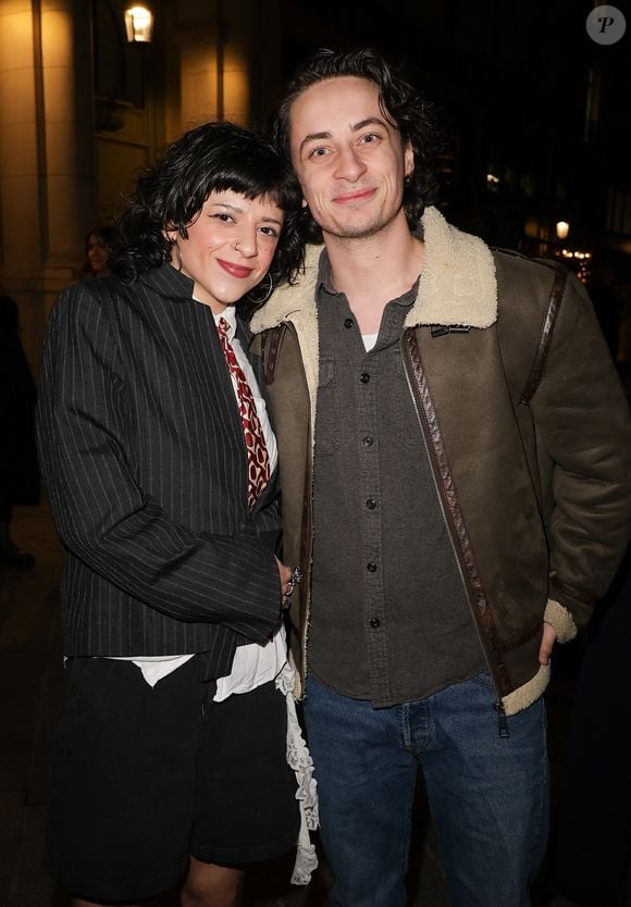 Clarisse Perrin et son compagnon - Jacques Rouveyrollis à fêté ses 60 ans de Lumières au théâtre Edouard 7 à Paris le 14 décembre 2025. © Coadic Guirec / Bestimage