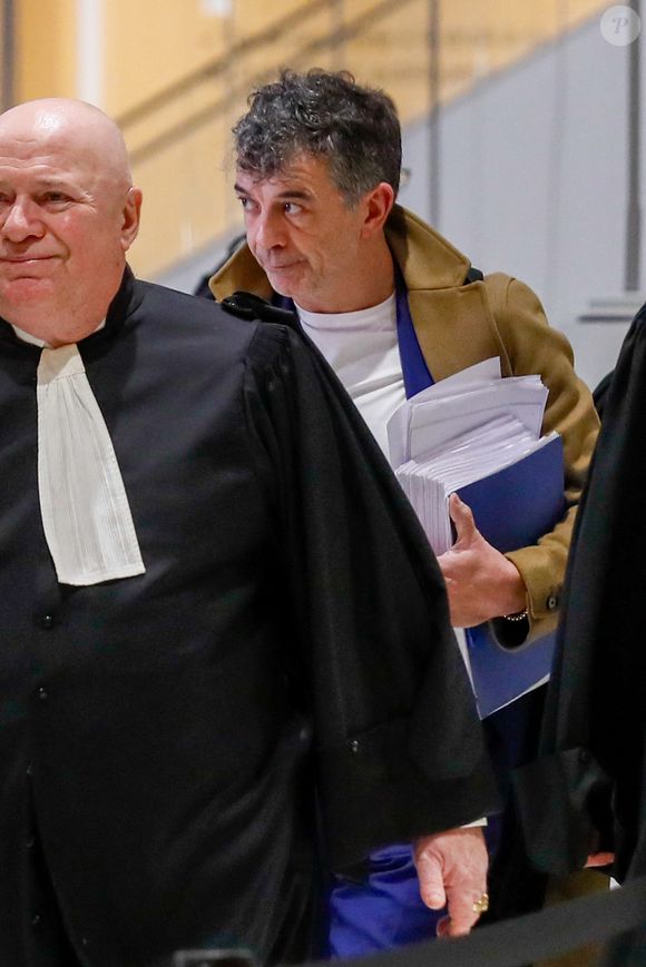 Le procès de Stéphane Plaza débute au tribunal correctionnel de Paris, où il est jugé pour violences sur deux anciennes compagnes, à Paris, France. © Chrstophe Clovis/Bestimage