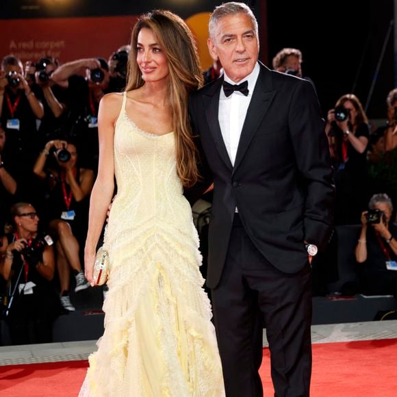 George Clooney et sa femme Amal Alamuddin Clooney à la projection de "Wolfs" lors du 81ème festival international du film de Venise, la Mostra le 1er septembre 2024.