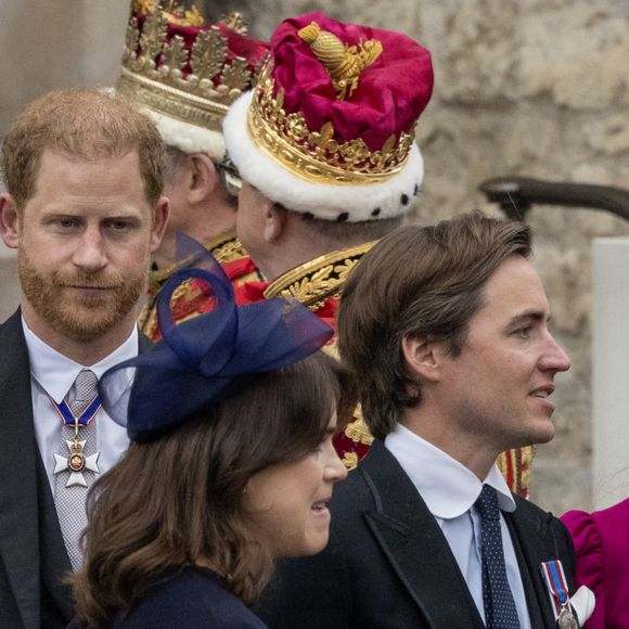 Sortie de la cérémonie de couronnement du roi d'Angleterre à l'abbaye de Westminster de Londres, Royaume Uni, le 6 mai 2023. Agence / Bestimage