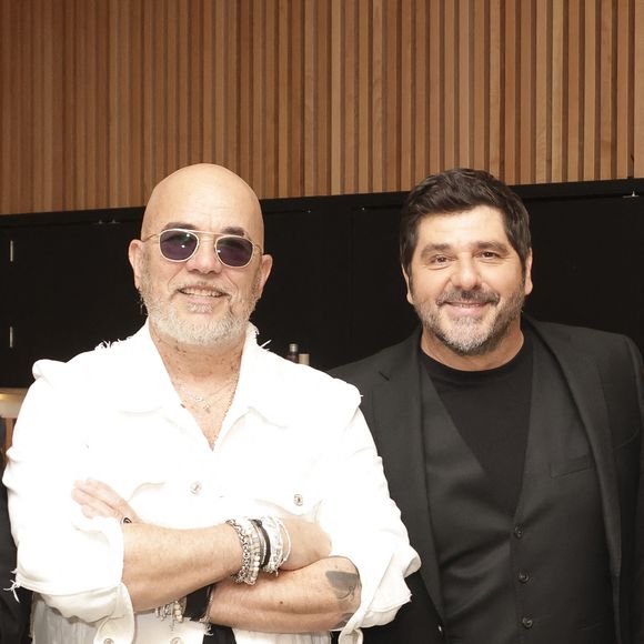 Exclusif - Pascal Obispo, Patrick Fiori en backstage de l'enregistrement de l'émission La Grande Fête de Carcassonne, diffusée le samedi 6 septembre à 21.10 sur France 2, dans la Cité Médiévale de Carcassonne, France, le 24 juin 2025. © Jack Tribeca/Bestimage