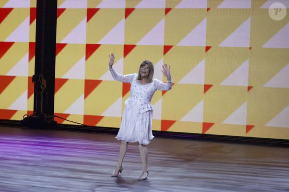 Exclusif - Chantal Goya lors de l'enregistrement de l’émission La Grande Fête de Carcassonne, diffusée le samedi 6 septembre à 21.10 sur France 2, dans la Cité Médiévale de Carcassonne, France, le 24 juin 2025. © Jack Tribeca/Bestimage