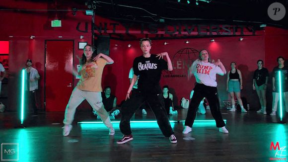 Shiloh Pitt en répétitions dans un studio de danse à Los Angeles, le 16 juin 2022. @Instagram