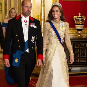 La princesse de Galles est en rémission mais elle continue de faire très attention à sa santé.

Le prince et la princesse de Galles arrivent au banquet d'État au château de Windsor, dans le Berkshire, le premier jour de la deuxième visite d'État au Royaume-Uni du président américain Donald Trump et de la première dame Melania Trump. Mercredi 17 septembre 2025. Photo by Aaron Chown/PA Wire/ABACAPRESS.COM