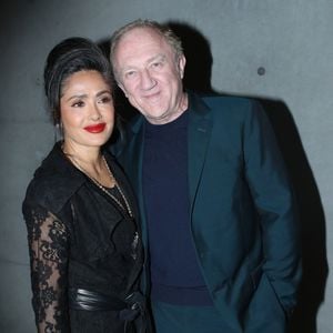 François-Henri Pinault et sa femme Salma Hayek - Vernissage de "Corps et âmes", la nouvelle Collection Pinault à la Bourse du Commerce à Paris le 4 Mars 2025. © Bertrand Rindoff / Bestimage