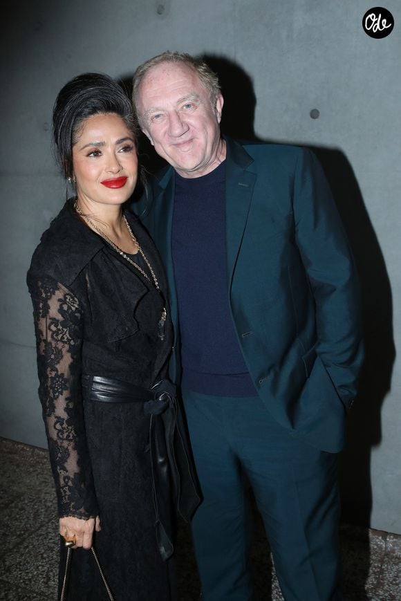François-Henri Pinault et sa femme Salma Hayek - Vernissage de "Corps et âmes", la nouvelle Collection Pinault à la Bourse du Commerce à Paris le 4 Mars 2025. © Bertrand Rindoff / Bestimage