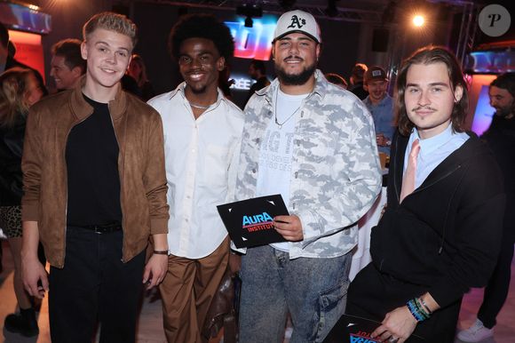 Charles, Ftranck, Noah et Nicolas (Star Academy 2024) participent à la soirée d'ouverture de " TOI Le Labo Immersif " à Paris, France, le 17 septembre 2025. Photo by Jerome Domine/ABACAPRESS.COM