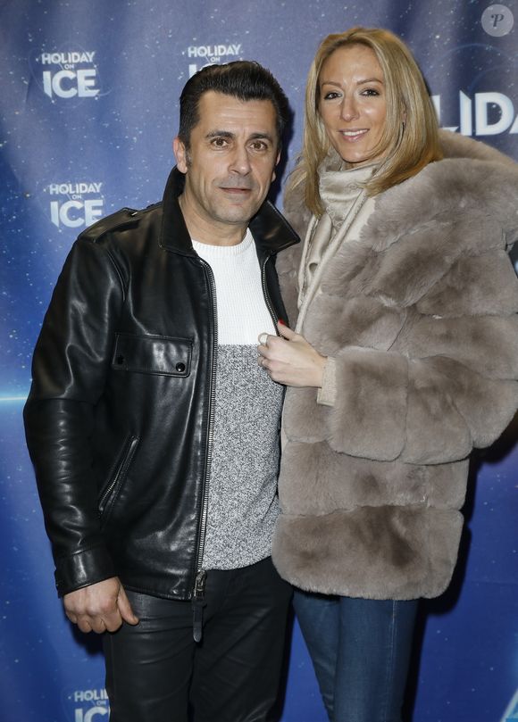 Albert Kassabi (Bébert des Forbans) et sa compagne Astrid - People au photocall du nouveau spectacle Holiday on Ice "Supernova" au Dôme de Paris - Palais des Sports le 27 février 2020. © Marc-Ausset Lacroix/Bestimage