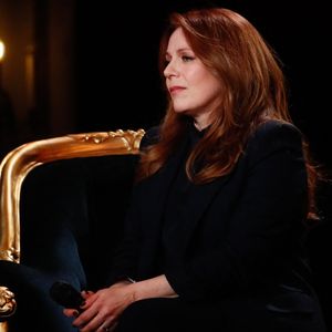 Exclusif - Isabelle Boulay lors de l'enregistrement de l'émission "Serge Lama, le dernier rappel" présentée par F. Bollaert, diffusée le vendredi 21 novembre 2025 sur France 3 à 21h10, au théâtre Marigny à Paris, France, le 29 avril 2025. © Clovis-Moreau/Bestimage
