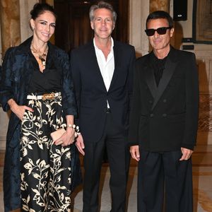 Adriana Abascal et son compagnon le prince Emmanuel-Philibert de Savoie, Omar Harfouch - Concerto pour la paix de Omar Harfouch dans la chambre de députés à Rome en Italie le 29 avril 2025. 
Crédit : SGP / BESTIMAGE