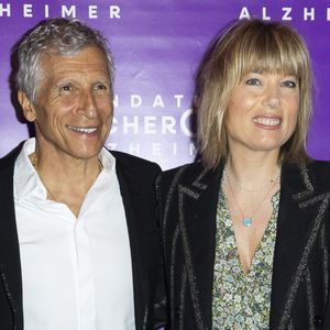 Nagui et sa femme Mélanie Page - Photocall du Gala de la Fondation Recherche Alzheimer placée sous le signe de l’émotion et du partage avec un concert unique sur le thème "2 générations chantent pour la 3ème" à l’Olympia à Paris le 17 mars 2025. © Olivier Borde - Bertrand Rindoff/Bestimage