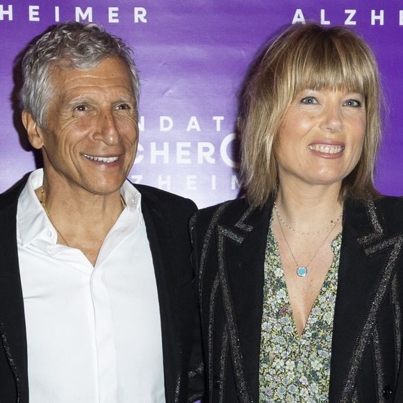 Nagui et sa femme Mélanie Page - Photocall du Gala de la Fondation Recherche Alzheimer placée sous le signe de l’émotion et du partage avec un concert unique sur le thème "2 générations chantent pour la 3ème" à l’Olympia à Paris le 17 mars 2025. © Olivier Borde - Bertrand Rindoff/Bestimage