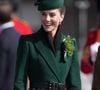 Kate Middleton est désormais colonelle des Irish Guards, succédant à son rôle de simple spectatrice.

Kate Middleton assiste au défilé de la Saint-Patrick des Irish Guards à la caserne de Mons, Aldershot.
Julien Burton / Bestimage