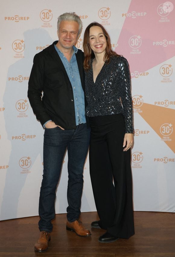 Valéry Schatz et Olivia Gotanegre - 30ème édition du prix du producteur français de télévision au Trianon à Paris le 16 décembre 2024. © Coadic Guirec/Bestimage