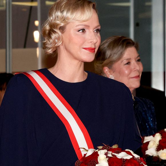 La princesse Charlene de Monaco durant la traditionnelle soirée de la Fête Nationale Monégasque au Grimaldi Forum à Monaco, le 19 novembre 2024. © JC VINAJ / Pool Monaco / Bestimage