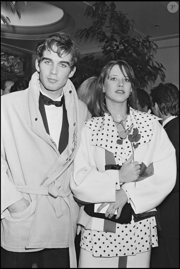 Archives : Pierre Cosso et Sophie Marceau lors de la soirée des « Best » à Paris en 1983. Photographe : Rindoff-Paterson / Bestimage