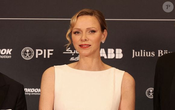 Exclusif - La princesse Charlène de Monaco - Soirée de gala du Monaco E-Prix 2025 à l'hôtel de Paris à Monaco le 4 ami 2025. © Claudia Albuquerque/Bestimage