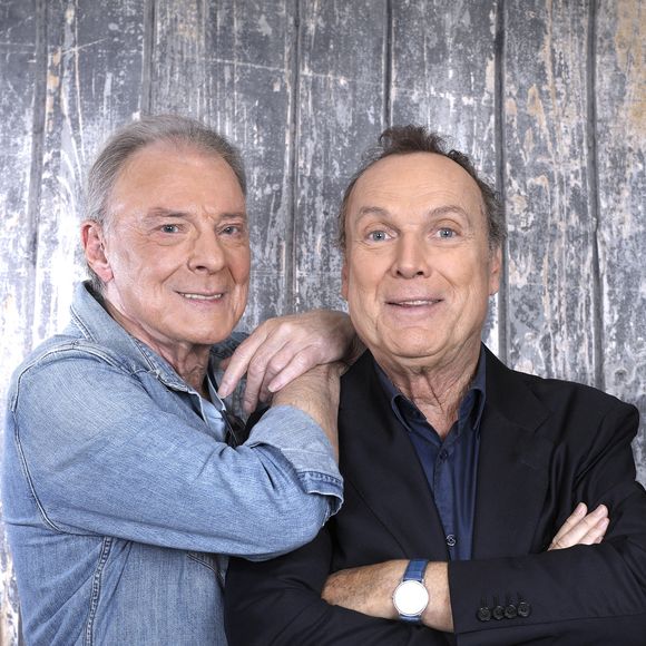 Portrait de Herbert Leonard et Julien Lepers lors de l'enregistrement de l'émission "Chez Jordan de Luxe" , diffusée sur C8.
Paris, le 8 octobre 2024

© Cédric Perrin / Bestimage