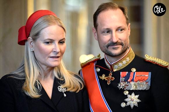 Mette-Marit et le prince Haakon lors de la visite officielle du roi et de la reine de Belgique à Oslo le 24 mars 2026 Photo by Didier Lebrun / Photonews