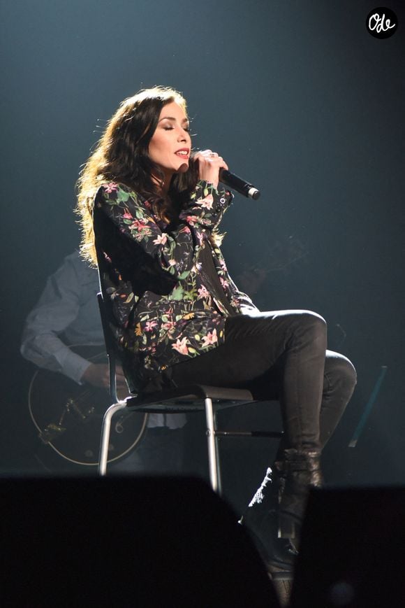 Olivia Ruiz - Gala 2018 de la Fondation pour la recherche sur la maladie d'Alzheimer, concert « 2 générations chantent pour la 3e » à la Salle Pleyel à Paris, FRANCE. Le 12 février 2018. Photo : Shootpix/ABACAPRESS.COM