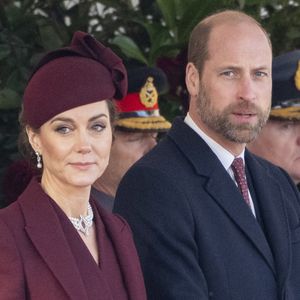 Le prince William, prince de Galles, et Catherine (Kate) Middleton, princesse de Galles, - Cérémonie d'accueil pour la visite d'État de l'émir du Qatar à Londres, le 3 décembre 2024. BESTIMAGE