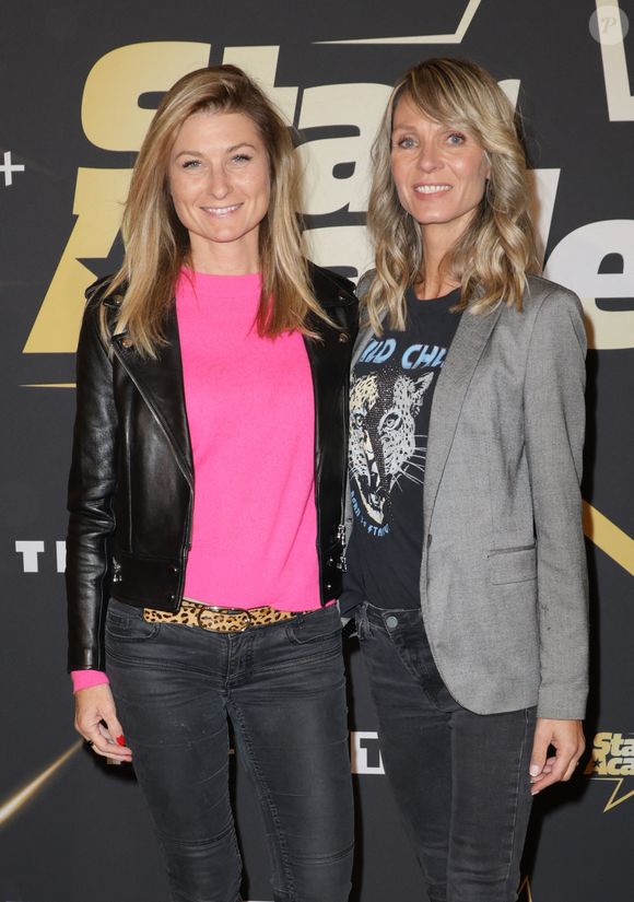 Sandrine Arcizet et Elodie Ageron - Photocall de la soirée de lancement de la 13ème saison de la "Star Academy" au cinéma Le Grand Rex à Paris. La Star Academy 2025 sera diffusé à partir du 18 octobre 2025 sur TF1.
© Guirec Coadic/Bestimage