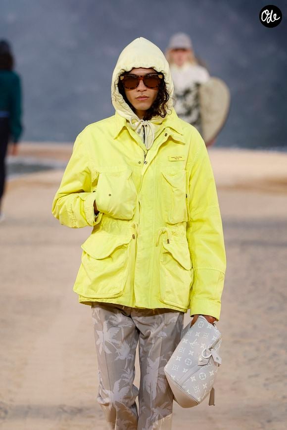 Défilé de mode Louis Vuitton Prêt à Porter Collection Homme Printemps/Été 2027 lors de la Fashion Week de Paris, à la Cité Internationale Universitaire de Paris, France, le 23 juin 2026. © Bestimage