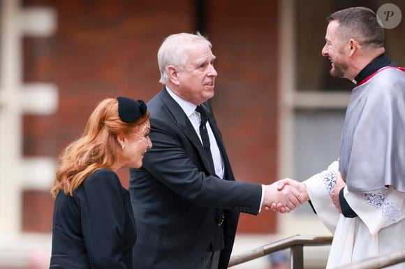 Le prince Andrew arrive à la messe de Requiem de la duchesse de Kent, à la cathédrale de Westminster, dans le centre de Londres. Photo by PA Photo/ Bestimage
