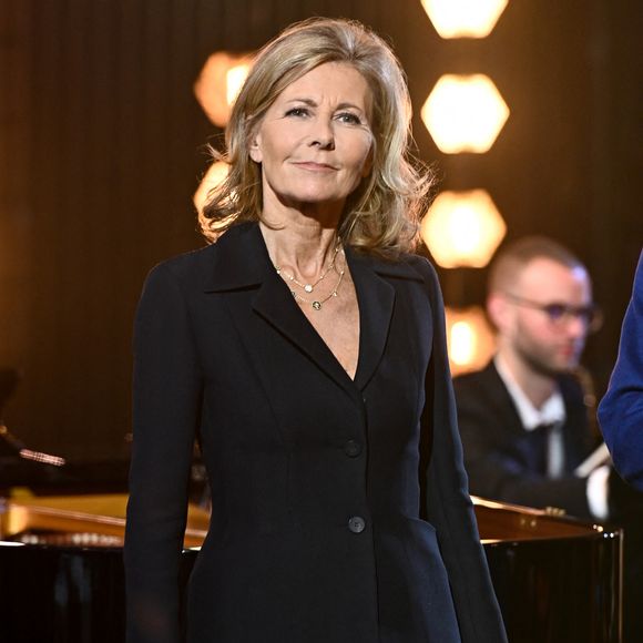 Exclusif - Claire Chazal - Enregistrement de l'émission "Le Grand Echiquier : Spéciale Charles Aznavour" à l'Opéra royal de Versailles, présentée par C.Chazal et A.Manoukian, et diffusée sur France 2 le 29 mai 2025. © Guillaume Gaffiot/Bestimage