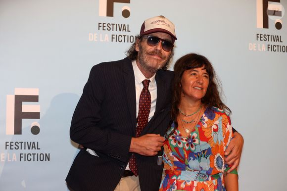 Romane Bohringer et Philippe Rebbot à la projection des trois premiers épisodes de la fiction "L’amour flou" lors de la 23ème édition du Festival de la Fiction tv de la Rochelle 2021 à La Rochelle, France, le 15 septembre 2021. © Jean-Marc Lhomer/Bestimage