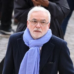 Pascal Praud - Arrivées à la cérémonie religieuse en hommage à Rolland Courbis en l’église de la Madeleine à Paris, France, le 14 janvier 2026. © Jacovides-Moreau/Bestimage
