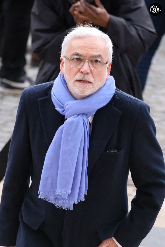 Pascal Praud - Arrivées à la cérémonie religieuse en hommage à Rolland Courbis en l’église de la Madeleine à Paris, France, le 14 janvier 2026. © Jacovides-Moreau/Bestimage
