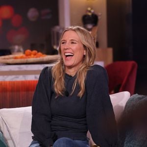 Exclusif - Agathe Lecaron lors de l'enregistrement de la nouvelle émission "Bertrand n'a pas sommeil", présentée par B.Chameroy et diffusée le 12 janvier  
© Dominique Jacovides / Bestimage