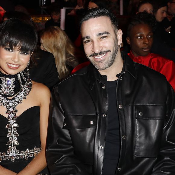 Eve Gilles (Miss France 2024), Adil Rami - Les célébrités au photocall du défilé On Aura Tout Vu, "Collection Haute Couture Printemps/Eté 2025" lors de la Fashion Week de Paris (PFW) au Paradis Latin à Paris le 28 janvier 2025. © Marc Ausset-Lacroix/Bestimage