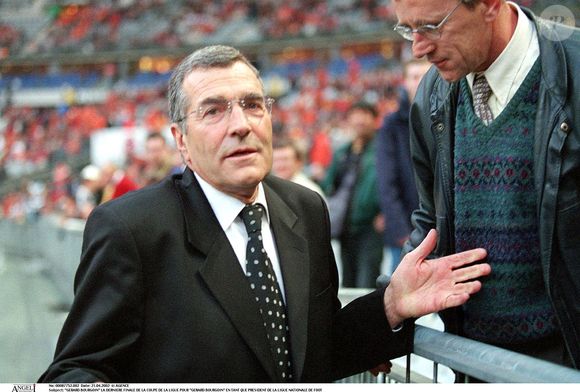 Rétro - Décès de Gérard Bourgoin ancien président de l'AJA, victime d'une crise cardiaque à l'âge de 85 ans en rentrant du match Auxerre-Strasbourg - Archives - Gérard Bourgoin au stade de France. AGENCE / BESTIMAGE