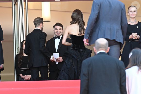 Antoine Dupont et Iris Mittenaere assistent au tapis rouge du "Dossier 137" (Case 137) lors de la troisième journée du 78ème Festival de Cannes au Palais des Festivals le 15 mai 2025 à Cannes, France. Photo by David Niviere/ABACAPRESS.COM