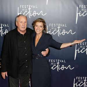 Samantha Renier et Yves Renier lors de la 20e édition du Festival de fiction TV, le 13 septembre 2018 à La Rochelle, France. Photo de Thibaud MORITZ ABACAPRESS.COM