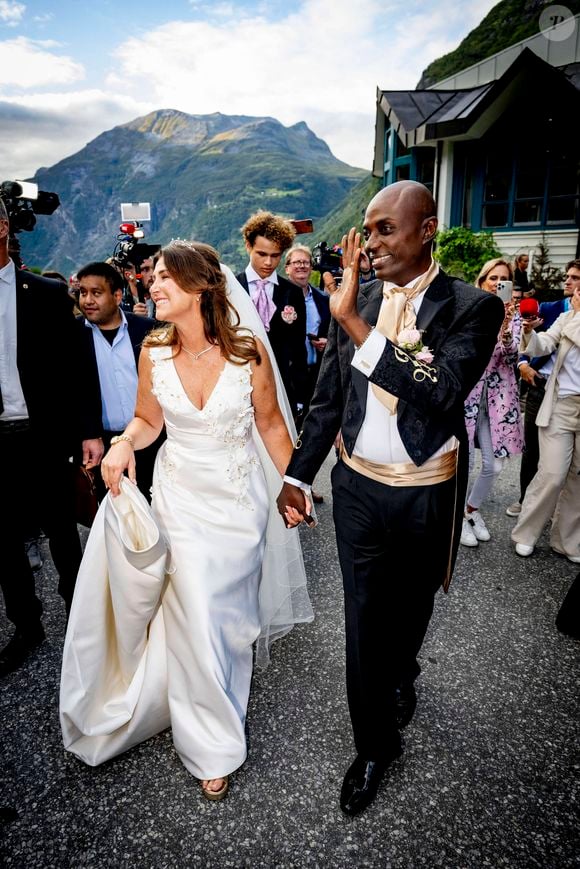 La princesse Martha Louise de Norvège, Durek Verrett, - Mariage de la princesse Martha Louise de Norvège et Durek Verrett à l'hôtel Union à Geiranger le 31 août 2024. @Dana Press / Bestimage