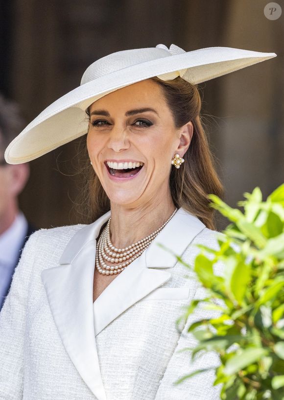 Windsor, ROYAUME-UNI – Des membres de la famille royale britannique lors du service annuel de l’Ordre de la Jarretière à la chapelle Saint-Georges, château de Windsor.

Sur la photo : Catherine, princesse de Galles (Catherine « Kate » Middleton, princesse de Galles)