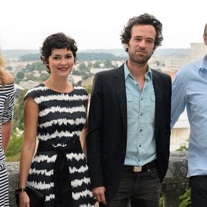 Cécile de France, Audrey Tautou, Romain Duris et Cédric Klapisch posent pour le photocall de 'Casse Tête Chinois' lors du 6ème Festival du Film d'Angoulême à Angoulême, France, le 23 août 2013. Photo Nicolas Briquet/Abaca