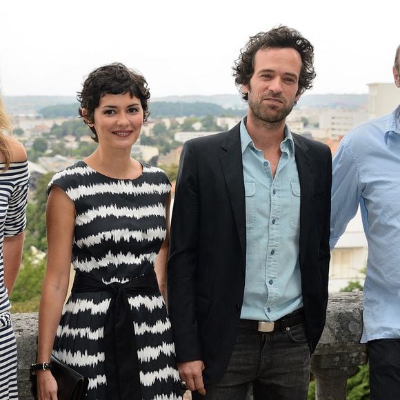 Cécile de France, Audrey Tautou, Romain Duris et Cédric Klapisch posent pour le photocall de 'Casse Tête Chinois' lors du 6ème Festival du Film d'Angoulême à Angoulême, France, le 23 août 2013. Photo Nicolas Briquet/Abaca