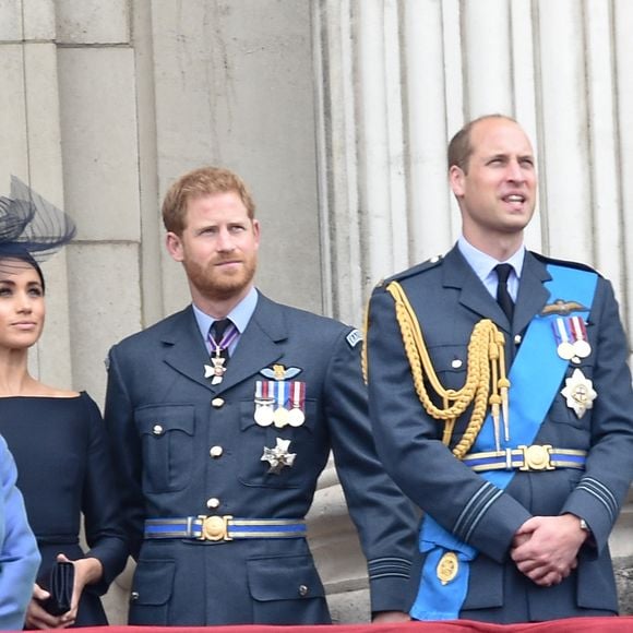 Meghan Markle, duchesse de Sussex (habillée en Dior Haute Couture par Maria Grazia Chiuri), le prince Harry, duc de Sussex, le prince William, duc de Cambridge, Kate Catherine Middleton, duchesse de Cambridge. © Agence / Bestimage