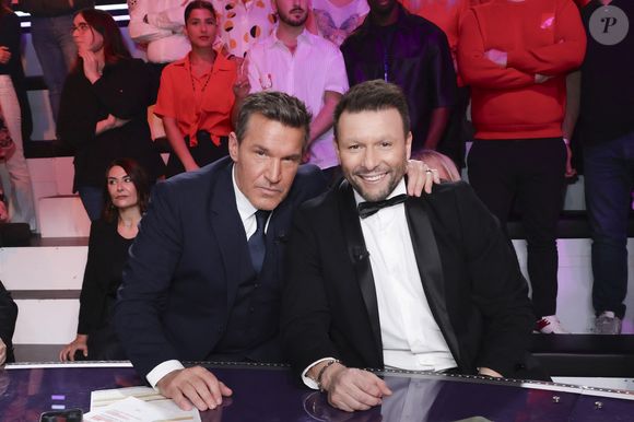 Exclusif - Benjamin Castaldi, Raymond Aabou, sur le plateau de l’émission « TPMP » La dernière sur C8,  présentée par C.Hanouna et diffusée en direct sur C8, Paris, France, le 27 fevrier 2025. © Jack Tribeca / Bestimage