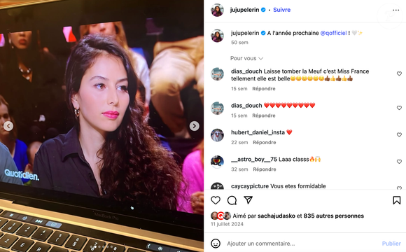 Juliette Pèlerin, célèbre chroniqueuse de l'émission Quotidien sur TMC, s'est mariée au mois de juin 2025.
Crédit : jujupelerin/Instagram