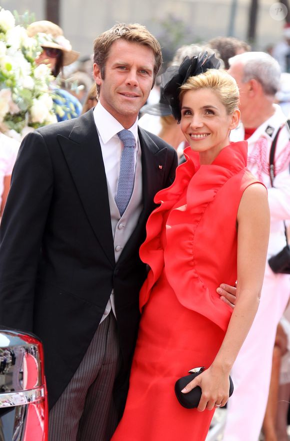 Le prince Emmanuel Philibert de Savoie et Clotilde Courau - Arrivées des invités au mariage religieux du prince Albert de Monaco et Charlene de Monaco. © AGENCE / BESTIMAGE