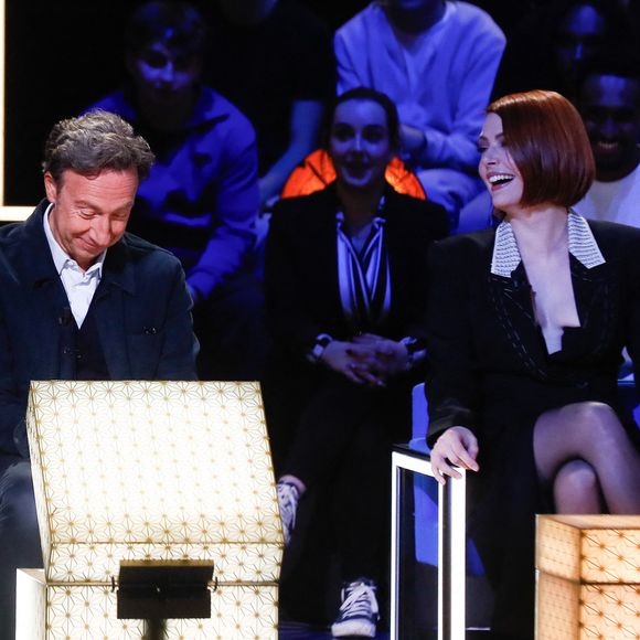 Exclusif - Stéphane Bern, Elodie Frégé - Enregistrement de l'émission "La Boîte à secrets", au Studio du Lendit, présentée par F.Bollaert et diffusée le 17 janvier sur France 3. Le 17 décembre 2024
© Christophe Clovis / Bestimage