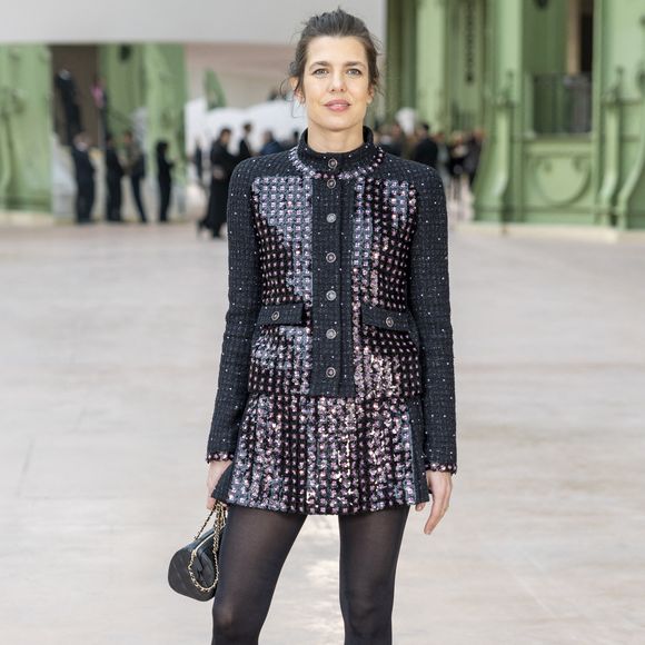 Charlotte Casiraghi au défilé Chanel au Grand Palais, "Collection Haute Couture Printemps/Eté 2025" lors de la Fashion Week de Paris (PFW), le 28 janvier 2025. 
© Olivier Borde / Bestimage
