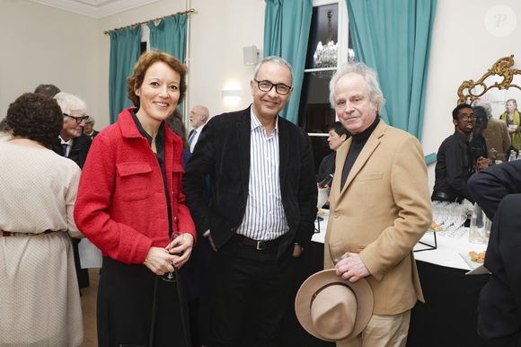 Exclusif - Aurélie Julia, Kamel Daoud, Franz-Olivier Giesbert - Dîner de la Revue des Deux Mondes à Paris à la Maison de l'Amérique Latine à Paris le 18 décembre 2024.© Jack Tribeca / Bestimage